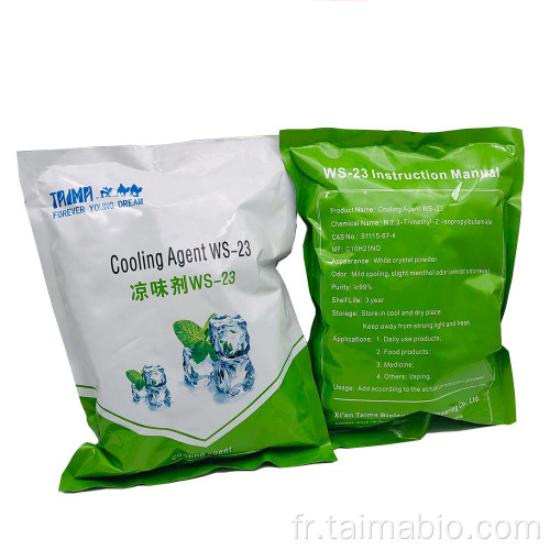 Flavour de refroidissement Powder Taima Coolada Agent de refroidissement WS23 Vente à chaud pour la nourriture et les boissons